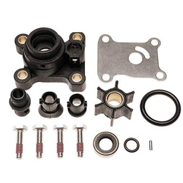 Imagem de Kit de reparo de bomba de água de impulsor com caixa para Johnson para Evinrude 8-15HP 2 tempos e 4 tempos externos 1974 e posteriores substitui para Sierra 18-3327 394711 0394711 386697 391698 389112