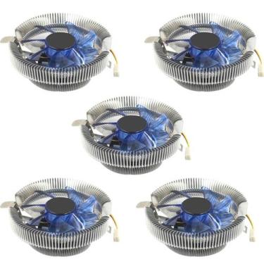Imagem de Kit 5 Cooler Processador CPU para AMD e Intel 775 1150 1151 1155 1156 