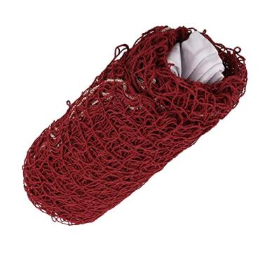 Imagem de Pssopp Rede Portátil de Badminton Com Bolsa, Jogo de viagem! Configuração Rápida e Queda, dê o Presente de Jogo Ao Ar Livre e Uma Rede Resistente e Sem nó para Durabilidade e, Padrão (Carmesim)