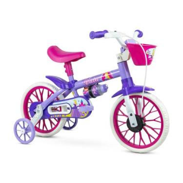 Imagem de Bicicleta Infantil Aro 12 Criança Rodinhas Unissex Nathor, Violeta