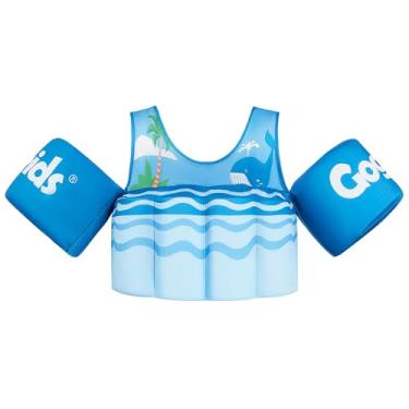 Imagem de Gogokids Boias infantis, colete de natação infantil para meninas e meninos de 9 a 22 kg/2 a 6 anos, roupa de banho flutuante com boias removíveis e alça de ombro