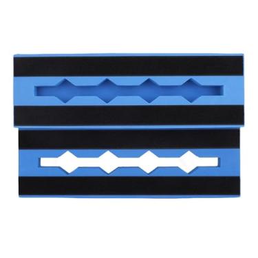 Imagem de SPYMINNPOO Pedal de Guitarra, Placa de Armazenamento de Múltiplos Efeitos, Organizador de Pedais de Efeitos Portáteis Com Tiras de Fixador (azul)