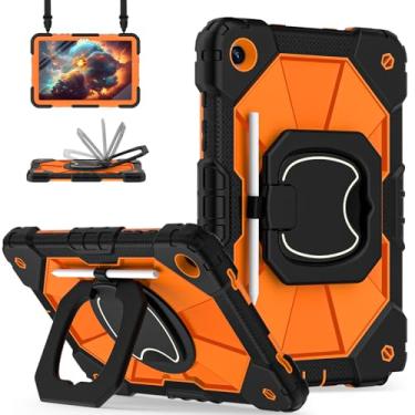Imagem de Scnioy Capa para Galaxy Tab A9 Plus de 11 polegadas, capa robusta para tablet Samsung Galaxy A9+ com protetor de tela giratória 360 com alça de ombro, suporte para caneta, modelo 2023 (SM-X210/X216