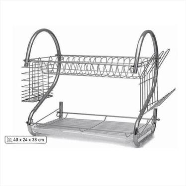 Imagem de Escorredor de Louças com Porta Copos e Talheres de Metal - TOP RIO