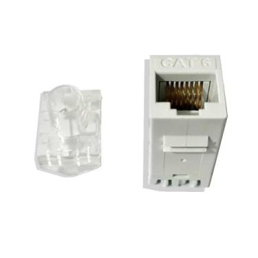 Imagem de Conector Fêmea Rj45 Keystone 1800 Branco Cat-6 Condutti