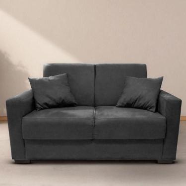 Imagem de Sofá Estofado 2 Lugares Sala Estar Recepção Mariana Suede Preto - Blac