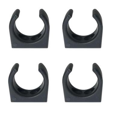 Imagem de RLECS 4 peças de braçadeiras de mangueira de plástico de nylon para tubos de barco de iate para hastes de 3,5 cm de diâmetro, ganchos, mangueiras de vassoura, braçadeiras organizadoras, pretas