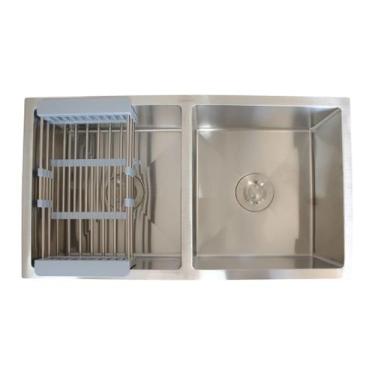 Imagem de Cuba Inox 304 Escovado Cozinha Gourmet 75x41cm Guimmis.casa