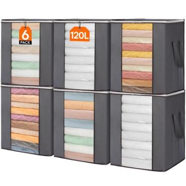 Imagem de Sacos de armazenamento Lifewit Extra Large para roupa de cama, 120L, p