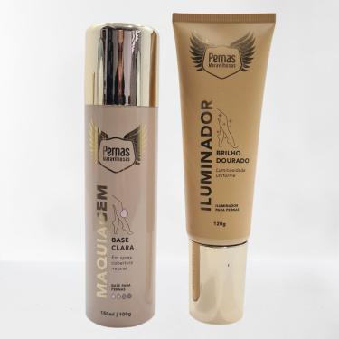 Imagem de Kit Maquiagem e Iluminador Pernas Maravilhosas