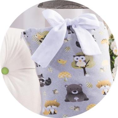 Imagem de Almofada para amamentação bebê - ( savana) safari cinza - MEDINA CONFE