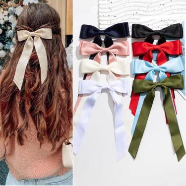 Imagem de Coleção de laços e clipes de cabelo FDBjulyy 8 unidades para mulheres 