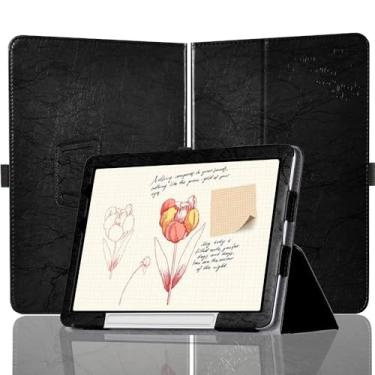 Imagem de NSFN Capa para tablet X PPen Magic Note Pad, X PPen Digital Notebook 27.8 cm Capa protetora com pulseira de couro sintético premium, função de alça magnética (preto)