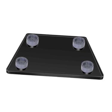 Imagem de Fenteer Mini tapete de geladeira bandeja coletora de silicone sob a máquina de lavar roupa prático preto mini tapete de geladeira reutilizável, 20 Inx20 in