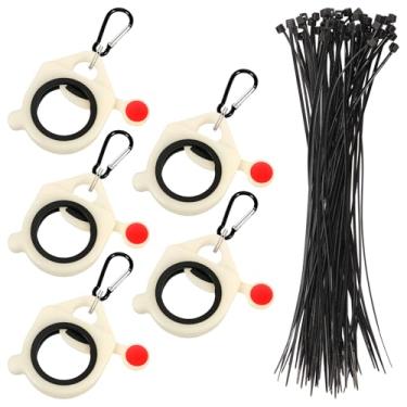 Imagem de Tzdxfgl 5 organizadores de abraçadeiras com zíper, suporte de abraçadeira com 50 fechos de zíper, organização de suporte de abraçadeira luminosa de plástico, suporte de armazenamento de gravata