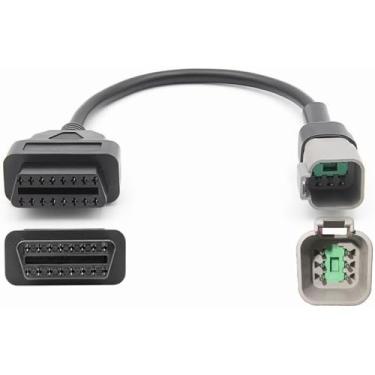 Imagem de AntiBreak Adaptador de 6 pinos para motocicleta cabo OBD de 6 pinos para BRP Moto ATV UTV Bike Clut para OBD2 16 pinos OBDII conector de diagnóstico de motocicleta funciona com motor ATV UTV Bike