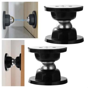 Imagem de 2X Kit 2 Trava Porta Magnético Fixador Adesivo Prendedor Imã