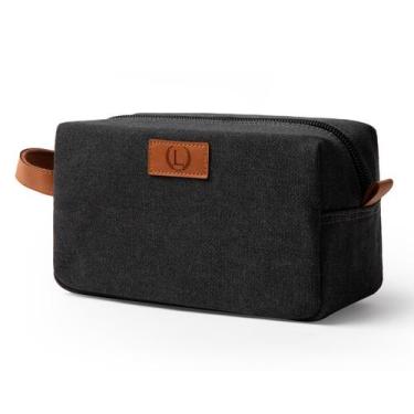 Imagem de Bolsa de barbear Janhavi Waterproof Travel para homens cinza escuro