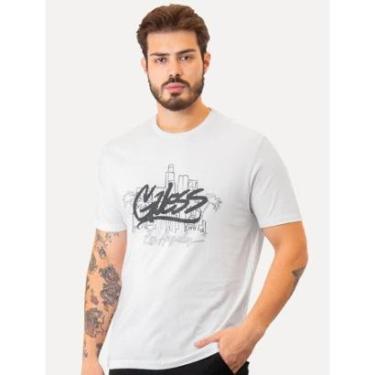 Imagem de Camiseta Guess Masculina Los Angeles Skyscraper Branca-Masculino