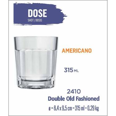 Imagem de Copo De Vidro - Whisky Americano 315Ml - 6 Copos