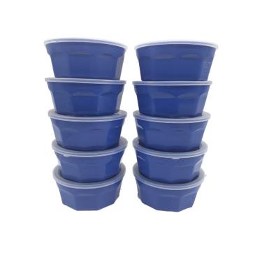 Imagem de Conjunto com 10 potes para alimentos marmita fitness