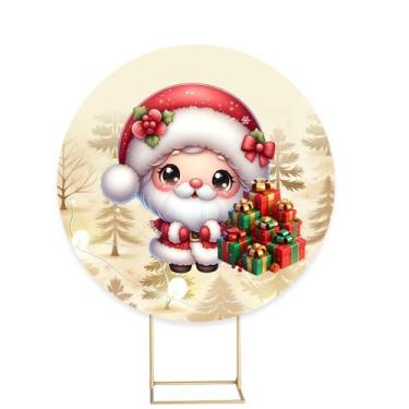 Imagem de Painel Festa Redondo Sublimado Natal 1,50m - Fadrix, NAT168