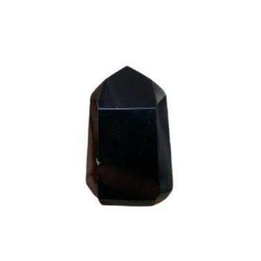 Imagem de Ponta de Obsidiana Negra Natural Lapidada - 05 Unidades de 20 a 30 mm 