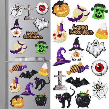Imagem de Ímãs de arte de diamante de Halloween Umigy, 16 unidades para artesana