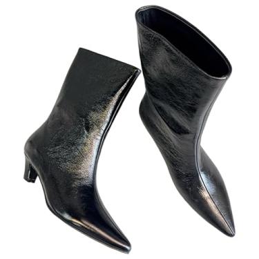 Imagem de Archicolor Nordic Fashion Lady Winter Heels Shoes French Minimalista Preto 5 cm Botas Stiletto Botas Femininas, Sapatos Femininos, Preto, 34