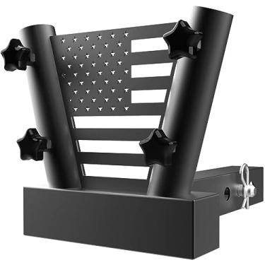 Imagem de Truck Hitch Flag Pole Holder Flag Pole Mount Car Flag Mount for Any Vehicle with Standard 2" Hitch Receiver, Flag Pole Mount for Trailer, Pickup, Truck, Car