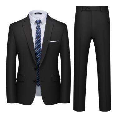 Imagem de Calça blazer Suit WULFUL de 2 peças Slim Fit com dois botões