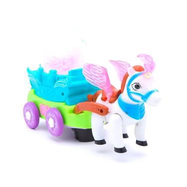 Imagem de Brinquedo Carruagem Cavalinho Musical Luzes Brilhantes
