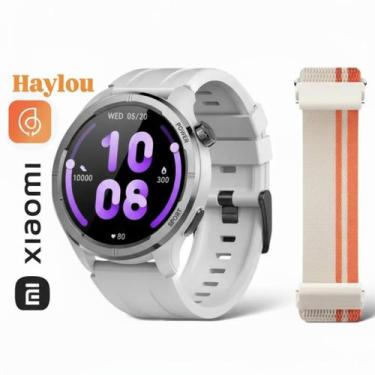 Imagem de Relogio Smartwatch Xiaomi Haylou Solar Neo Amoled Branco A Prova Dagua