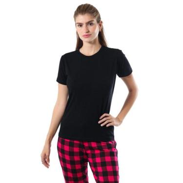 Imagem de Pijama Feminino Manga Curta Com Calça Empório Do Algodão, Rosa, G1