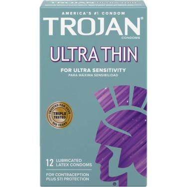Imagem de Preservativo Trojan Ultra Thin Sensitive Caixa 12 Unidades