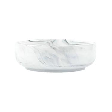 Imagem de Pratos espessos de mármore de cor sólida de cerâmica escaldante doméstica e tigela de sopa de 20 cm de resistência a altas temperaturas