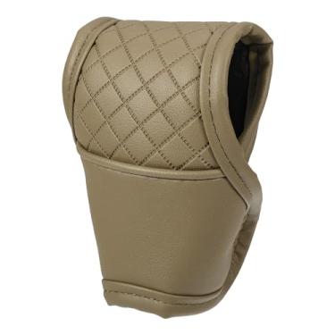 Imagem de Capa universal de mudança de marchas para carro, capa para manípulo de marcha, capa de câmbio automático, elegante, couro sintético, bege