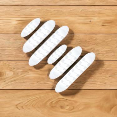 Imagem de Organizador de cabo de silicone autoadesivo, cabo de fone de ouvido, cabo de dados para celular, enrolador multifuncional de fio, suporte de cabo de parede (6 peças) preto