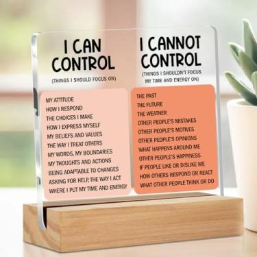 Imagem de Decoração de saúde mental terapeuta decoração de escritório para terapia conselheiro controle você mesmo sinal acrílico agradecimento presente para terapeuta 04