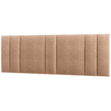 Imagem de Cabeceira Modulada King 200 Cm Com Led Boucle Bege Vconcept - Vns Conc