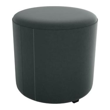 Imagem de Puff Redondo Copenhage Veludo Maserati Milani Store Chumbo - MILANI MO