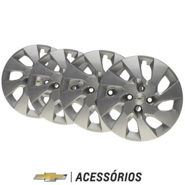 Imagem de Jogo De Calotas Aro 15 Prata Lt Original Onix prisma agile astra meriv