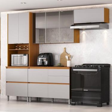Imagem de Cozinha Completa Modulada 4 Peças 100% Mdf Lumina Itatiaia Cinamomo-fendi