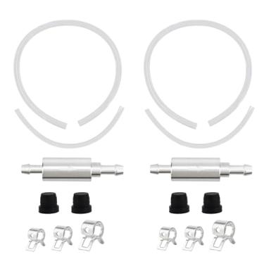 Imagem de Fukaisu Kit de sangramento de freio de 2 peças, mangueira macia durável premium com válvula de retenção unidirecional, ferramenta universal de sangramento de fluido de freio adequada para motocicleta