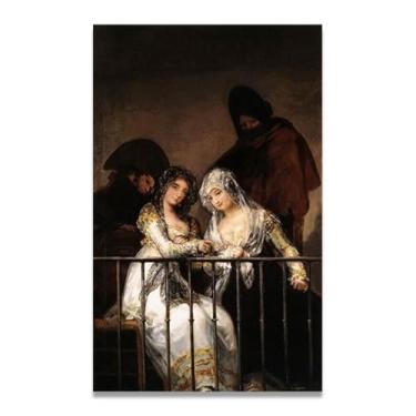 Imagem de Impressão em tela romântica espanhola Francisco De Goya - Obra-prima do influente pintor romântico 20 x 32 cm emoldurado