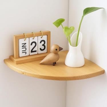 Imagem de Prateleira de Canto, Prateleira de Canto Madeira Pinus Cantoneira Suporte Invisível Estante Parede Decoração Sala Quarto(13cm x 13cm)