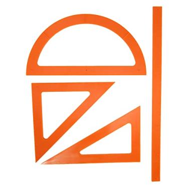 Imagem de Kit de régua braille Kit de medição braille Placa triangular braille Material ABS de alta qualidade Ferramentas de medição precisas para alunos cegos Escolas para cegos Régua 300