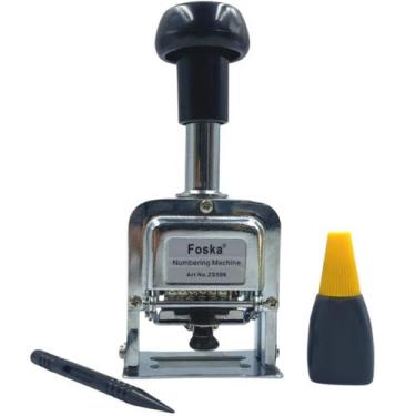 Imagem de Carimbo Ergonômico Automático Com Tinta Preta Recarregável - FOSKA