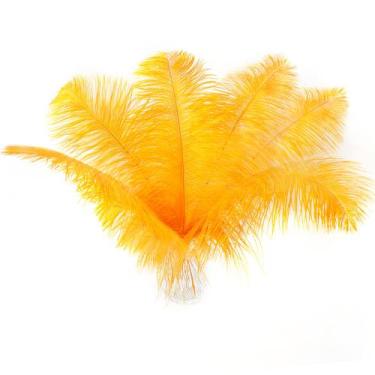 Imagem de Soarer Ostrich Feathers Gold, 15 peças, 25 a 30 cm, decoração artesana