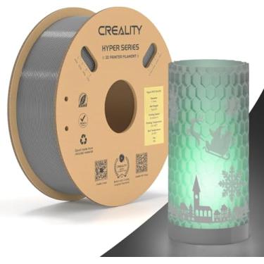 Imagem de Creality Hyper PETG 1,75 mm Filamento, Filamento para Impressora 3D de Alta Velocidade 600 mm/s PETG, 1 kg (2,2 lb)/Carretel, Precisão Dimensional ± 0,05 mm (Cinza)